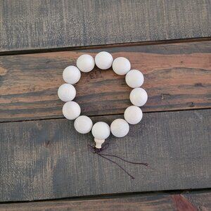 Natural Wood Tibetan Buddhist Prayer Mala Bead Bracelet